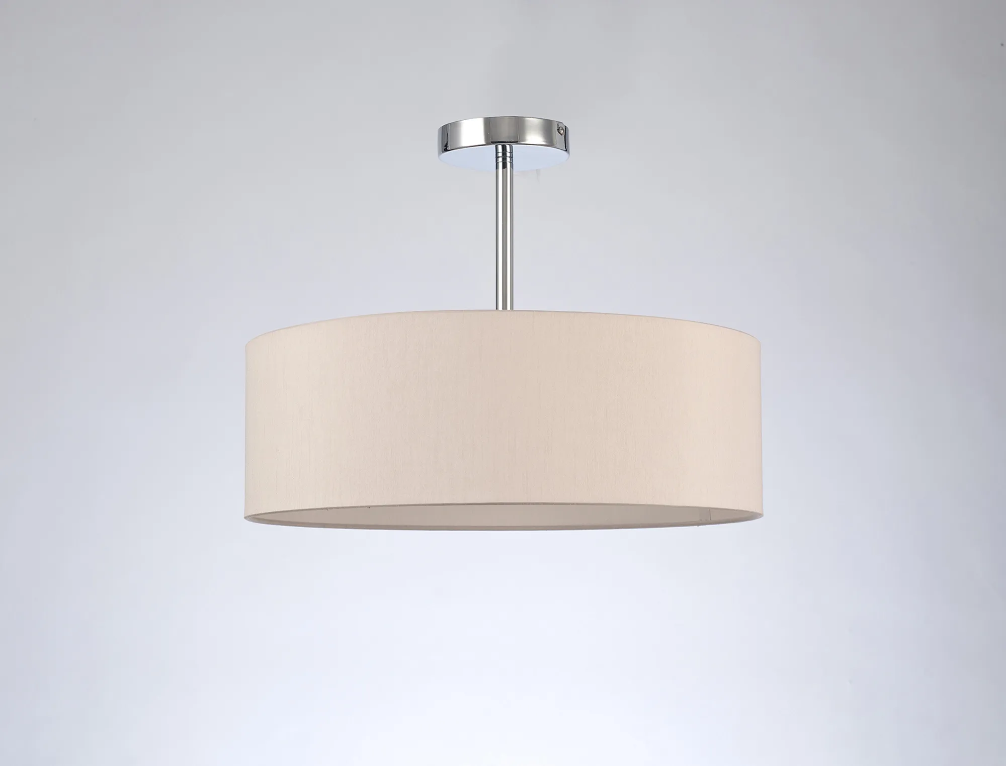 Baymont 45cm Semi Flush 3 Light Polished Chrome, Nude Beige/Moonlight DK0681  Deco Baymont CH NU